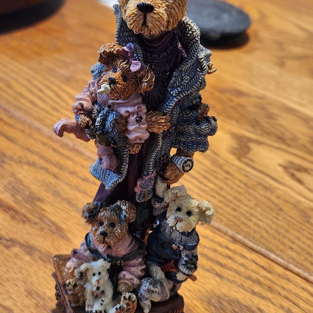 Boyds Bears Family Figurine - Brown and Purple